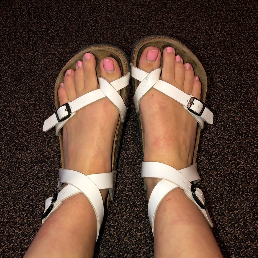White Crossover Birkenstock’s